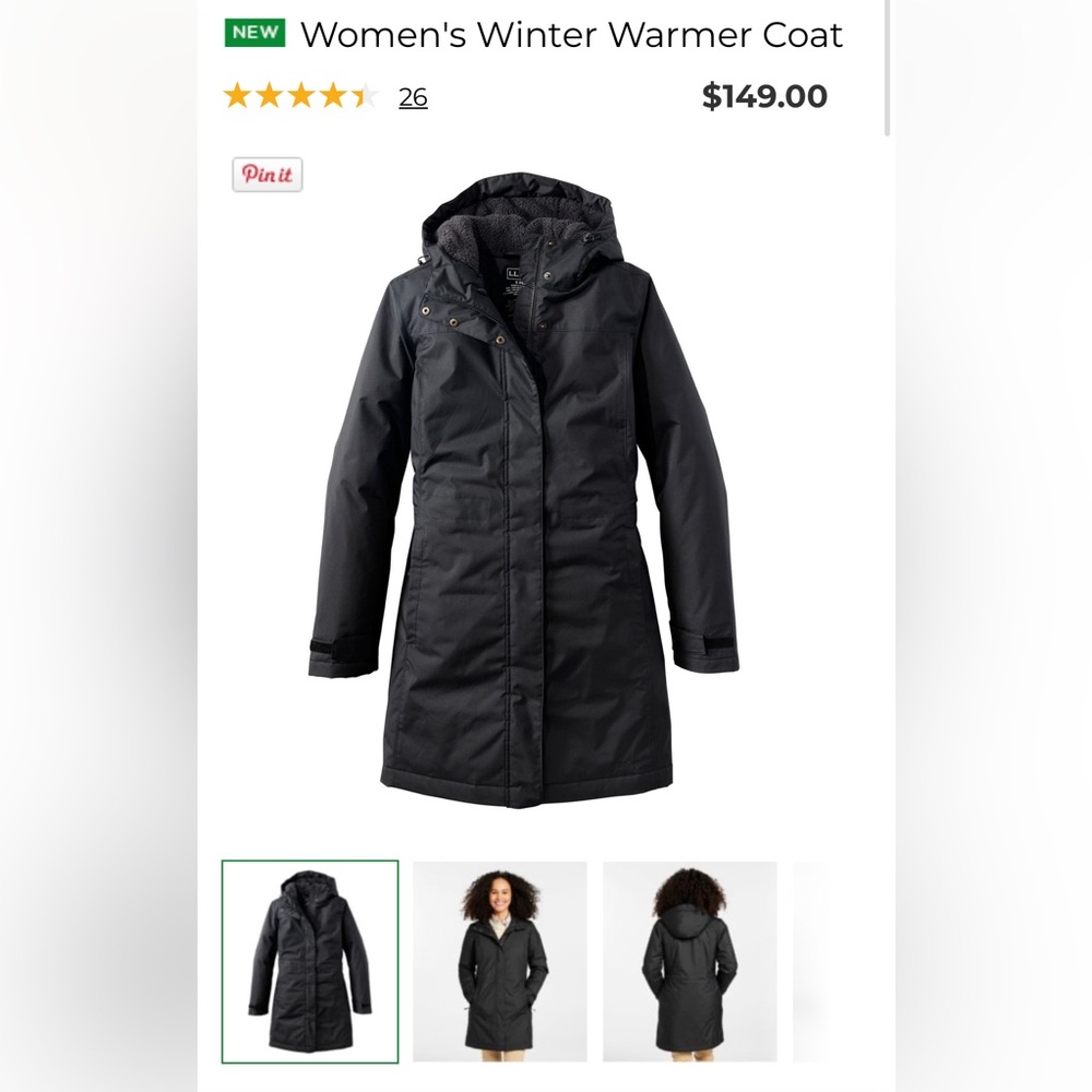 EUC LL Bean Winter Warmer Coat